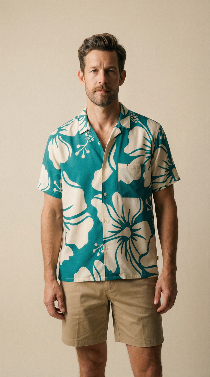 Paradise Button-Up - Teal