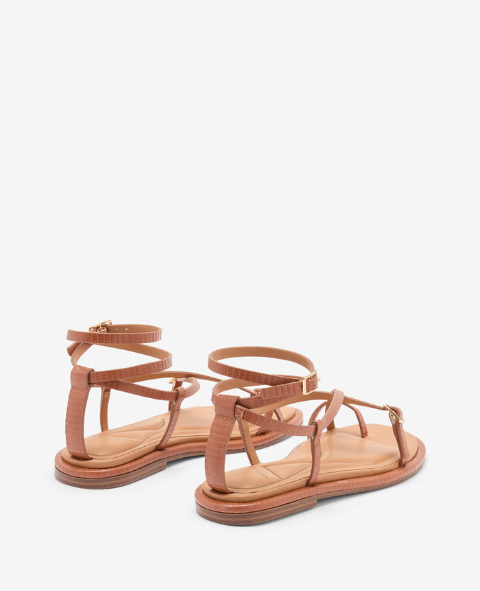 Paros Embossed Lizard Sandal