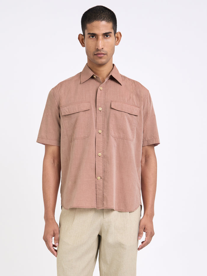 Penryn Short Sleeve Shirt (Loose Fit) Arden Pink