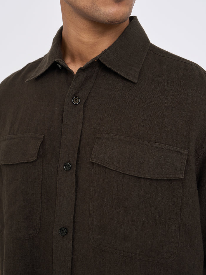 Penryn Short Sleeve Shirt (Loose Fit) Coney Brown