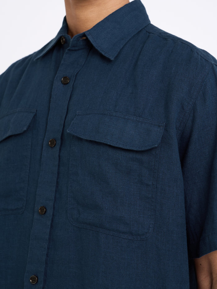 Penryn Short Sleeve Shirt (Loose Fit) Coney Navy