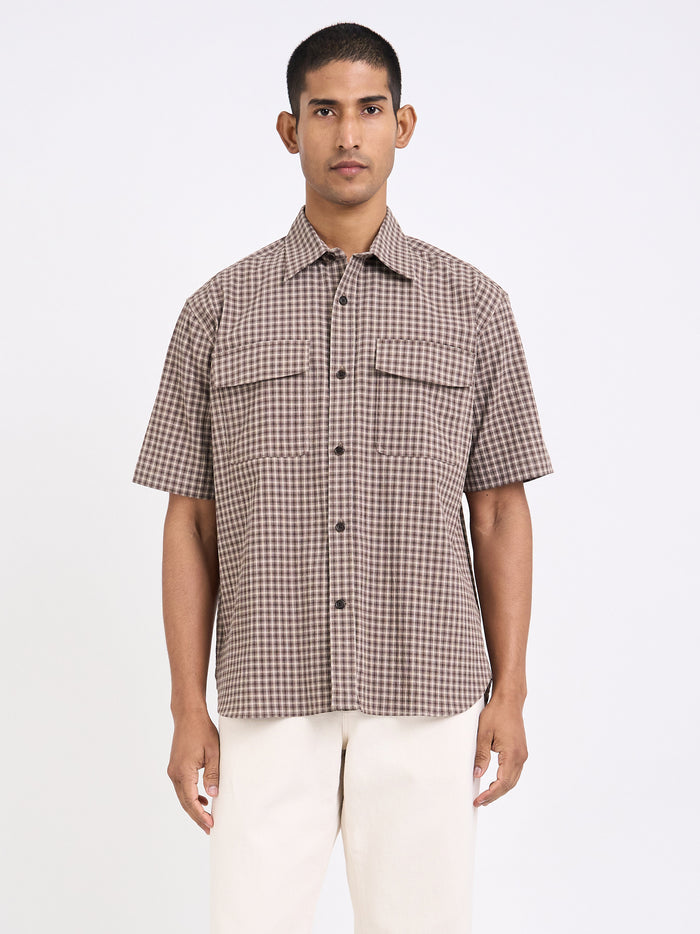 Penryn Short Sleeve Shirt (Loose Fit) Leaman Brown