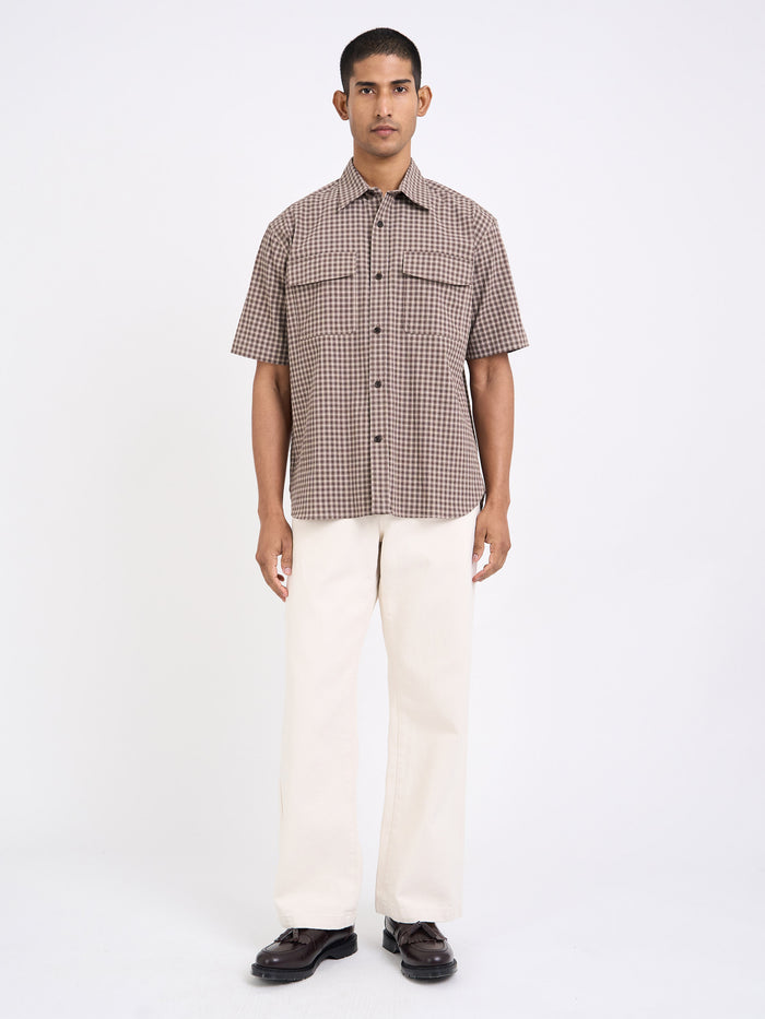 Penryn Short Sleeve Shirt (Loose Fit) Leaman Brown