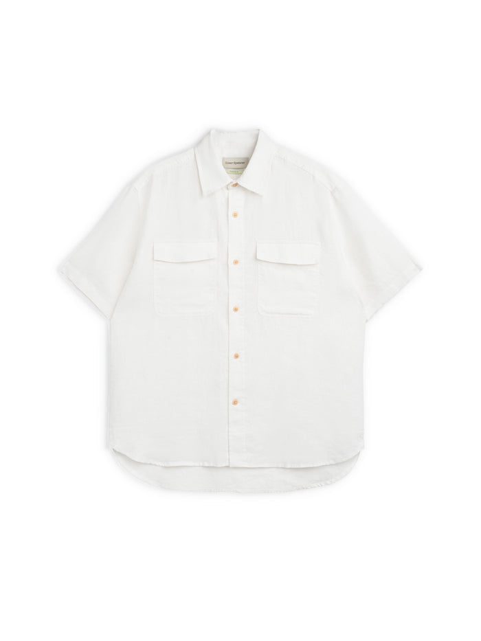Penryn Short Sleeve Shirt (Loose Fit) Perkins White