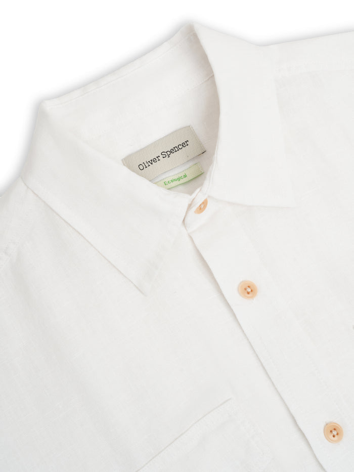Penryn Short Sleeve Shirt (Loose Fit) Perkins White