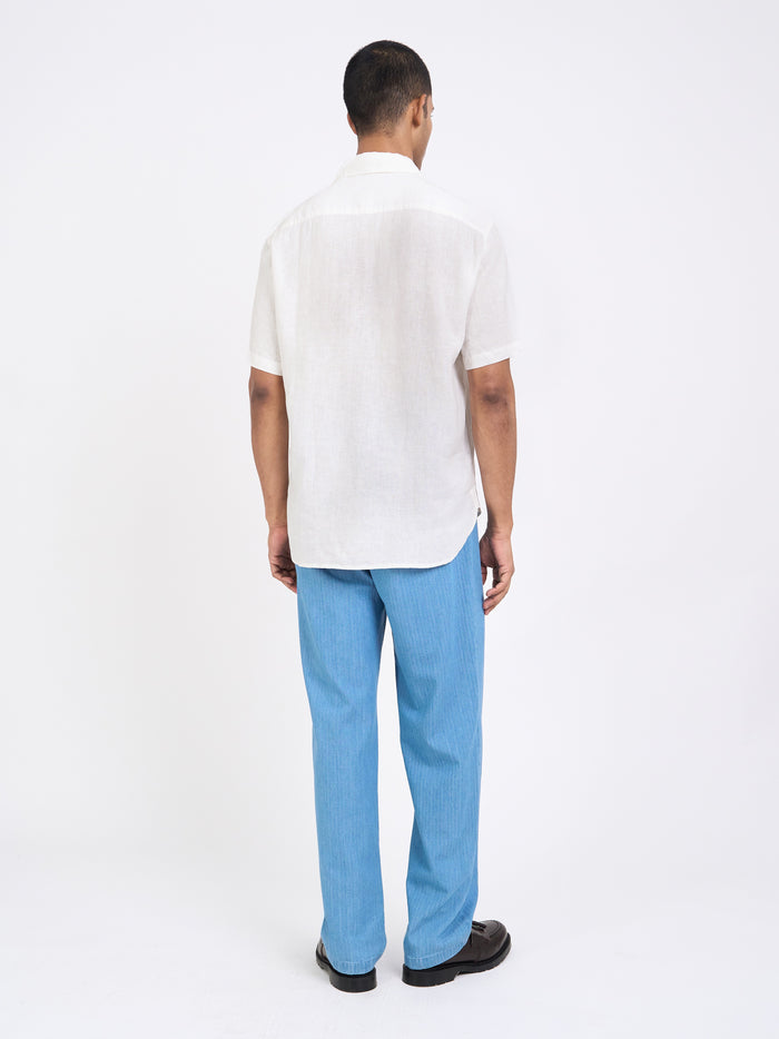 Penryn Short Sleeve Shirt (Loose Fit) Perkins White