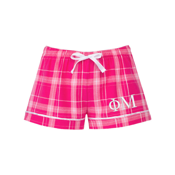Phi Mu Flannel Boxer Shorts
