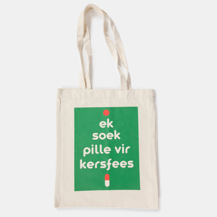 Pille Vir Kersfees Tote Bag - Cream