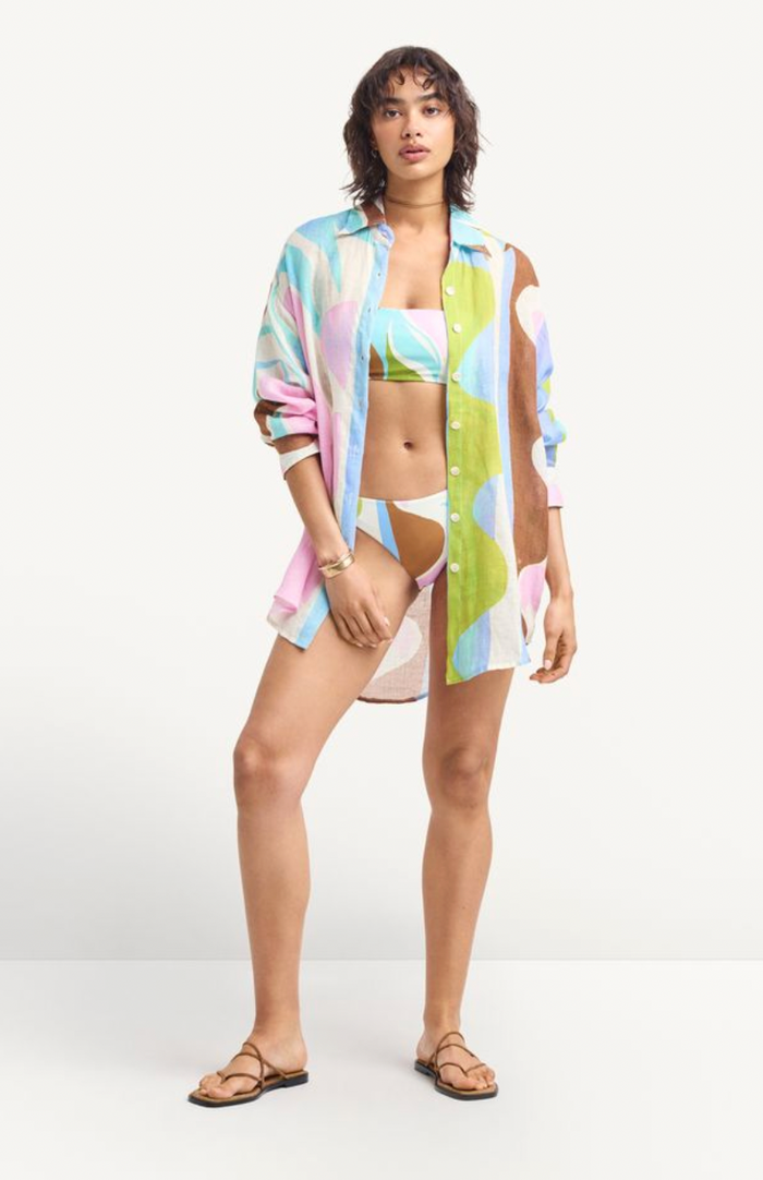 Playa Boyfriend Shirt in Coast Colorblock