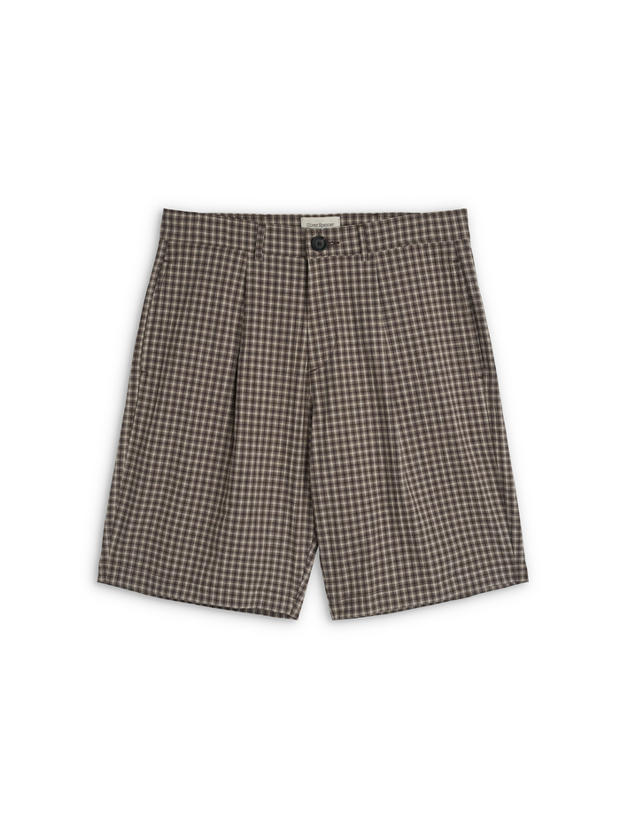 Pleated Shorts Leaman Brown