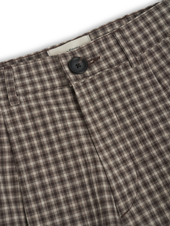 Pleated Shorts Leaman Brown