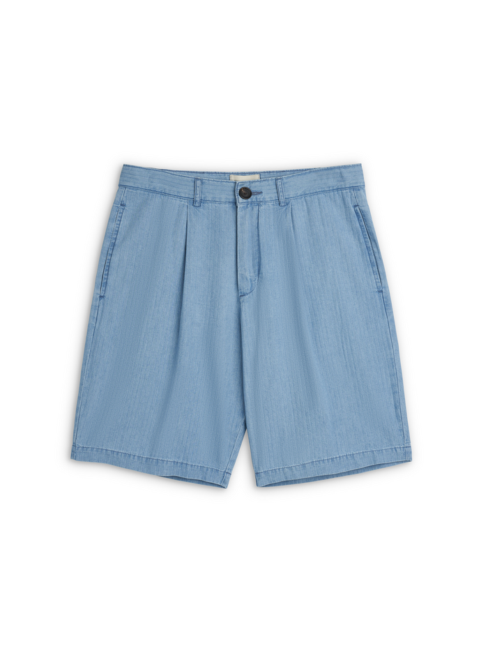 Pleated Shorts Marden Indigo