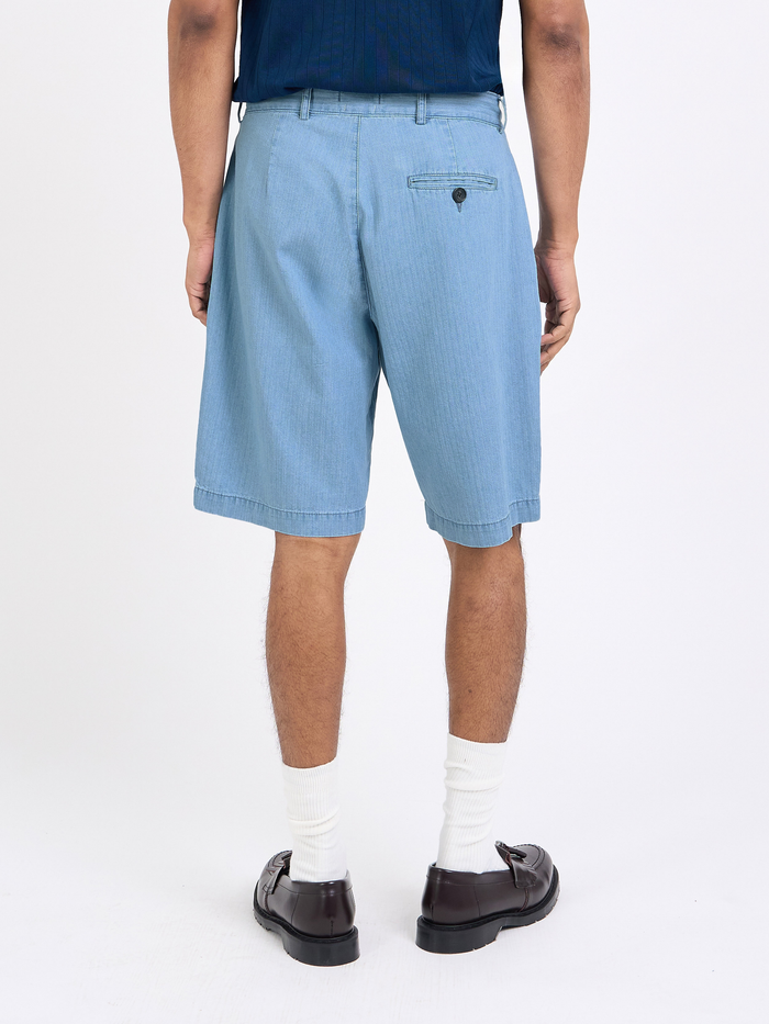Pleated Shorts Marden Indigo