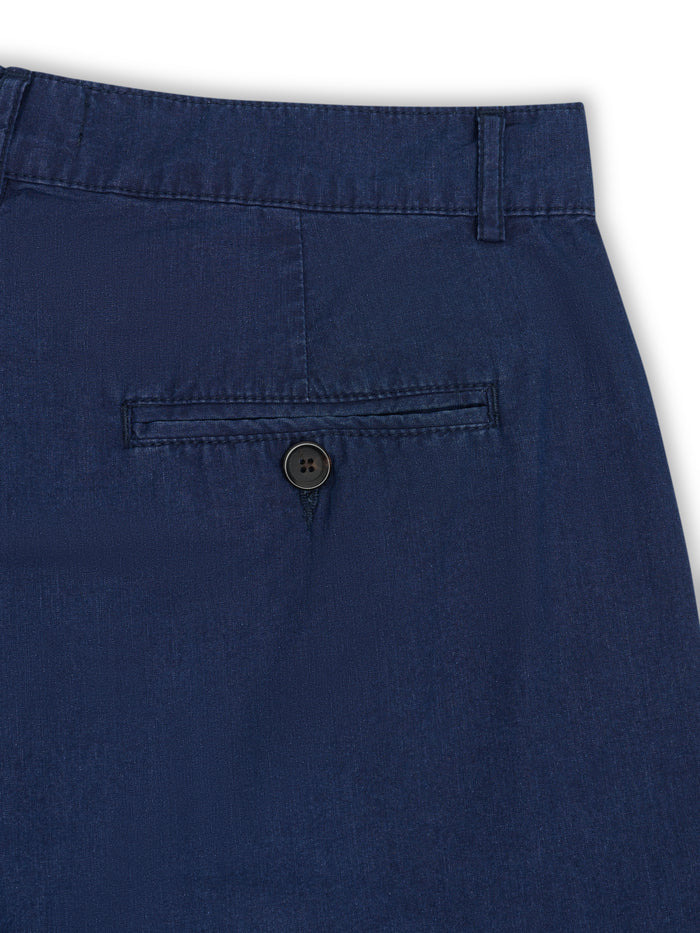 Pleated Shorts Wylie Indigo Rinse