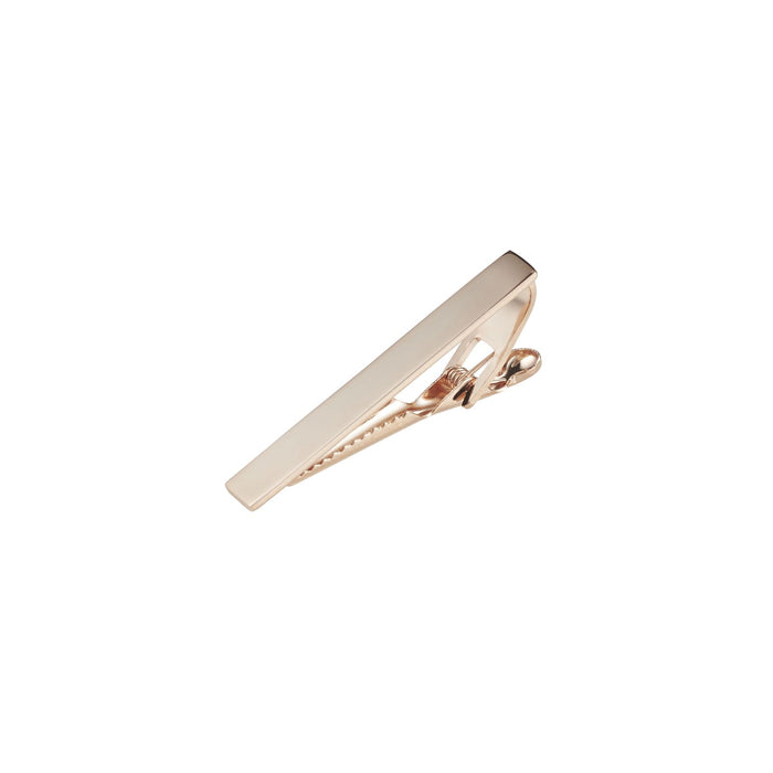 Polished Rose Gold Plated Tie Clip