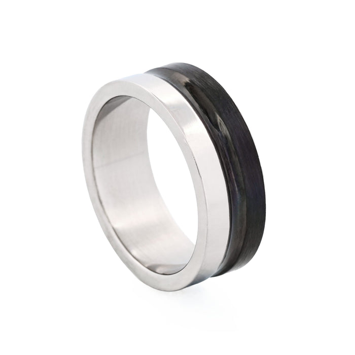 Polished Stainless Steel with Ion Plated Black Ring