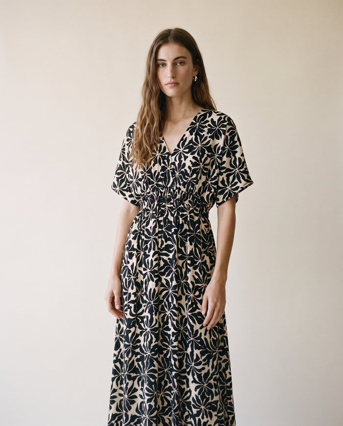 Poppy Maxi Dress - Aloha Black