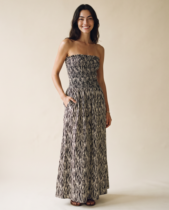 Portofino Strapless Midi Dress - Wild Black