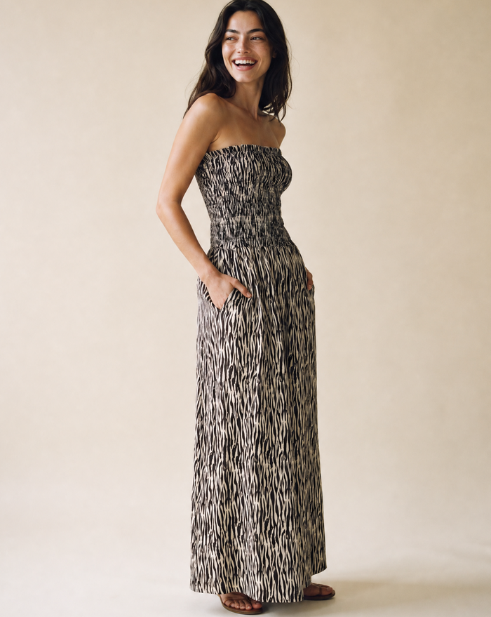 Portofino Strapless Midi Dress - Wild Black