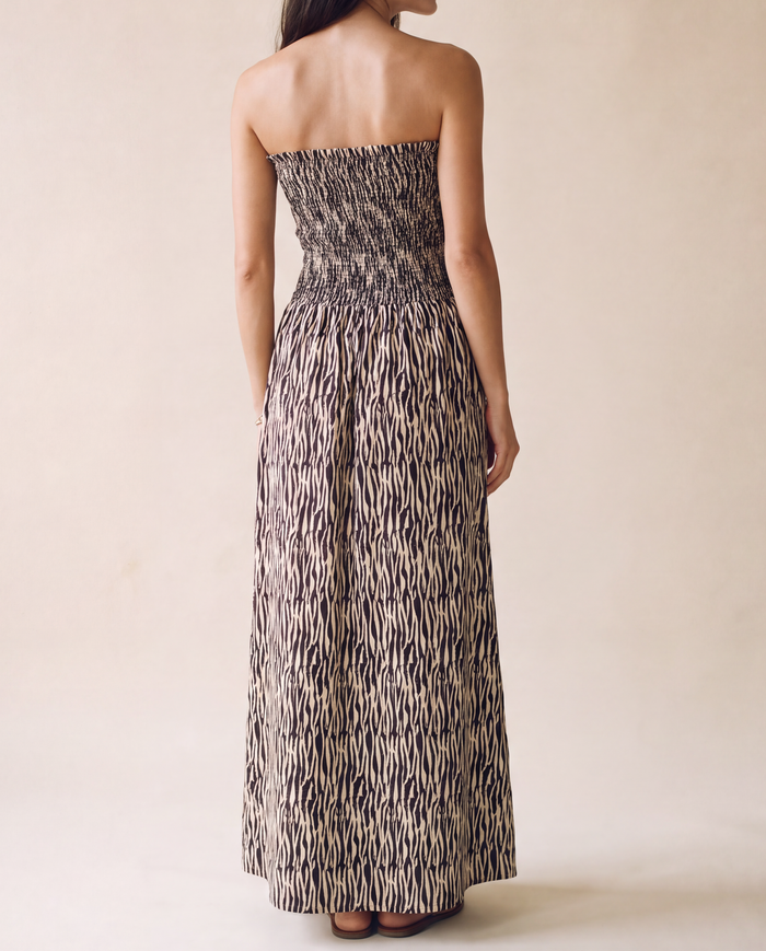 Portofino Strapless Midi Dress - Wild Black