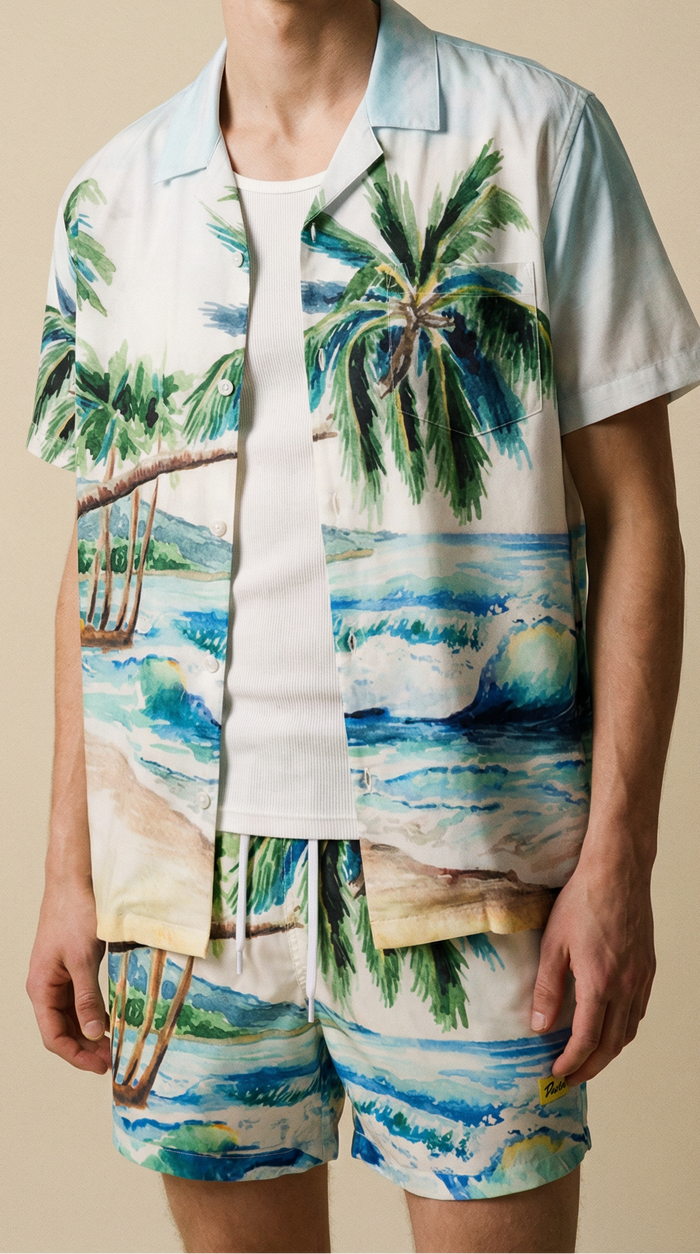 Postcard Swim Short