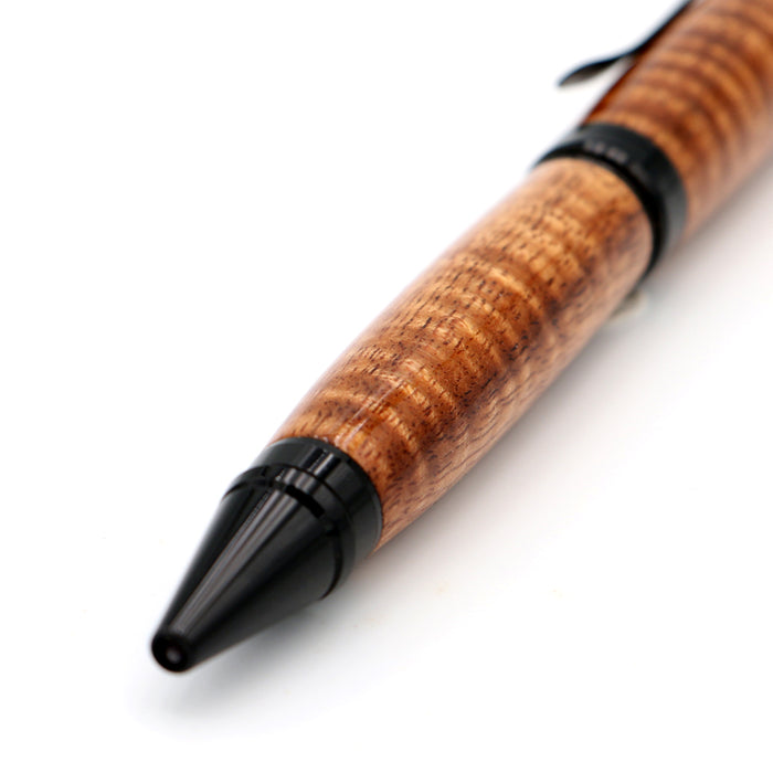 Premium Curly Hawaiian Koa Cigar Pen - Black