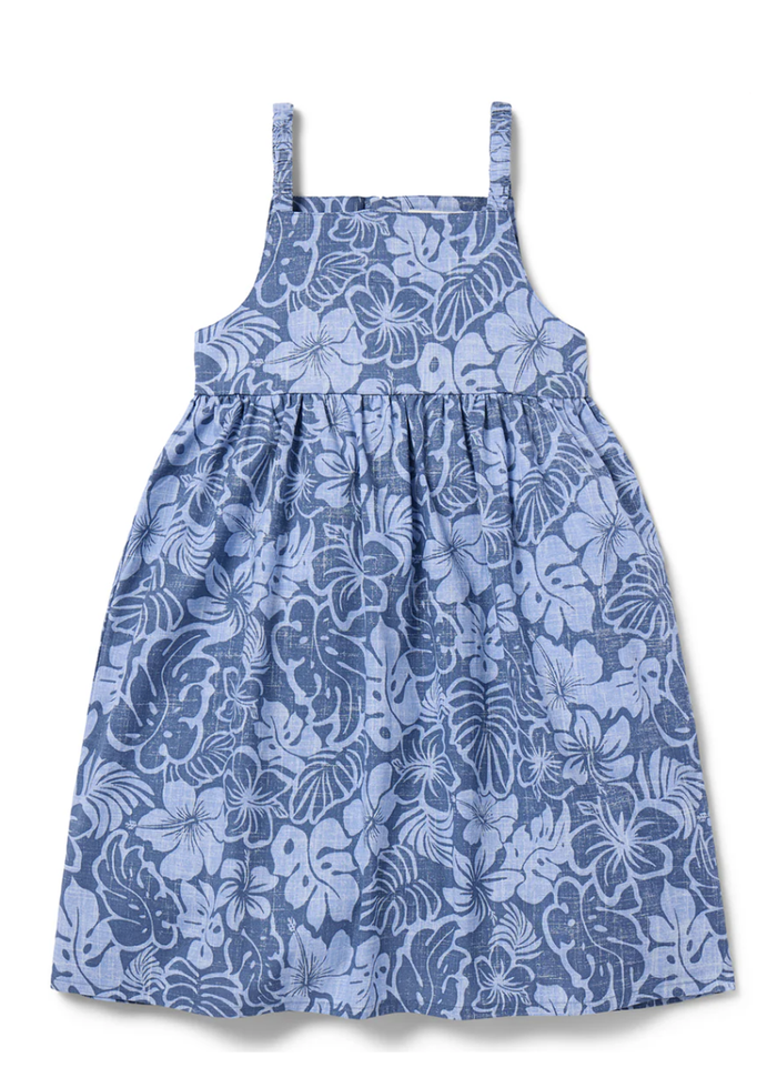 Puamana Girls Sundress - Blue Horizon - Front View