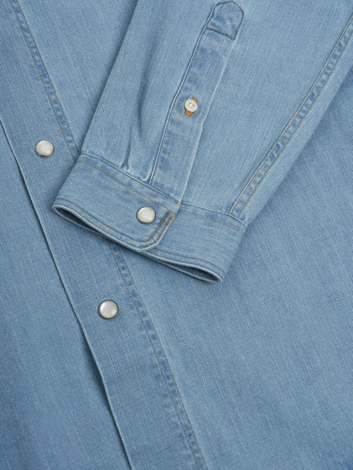 Oliver Spencer Light Indigo Denim Western Shirt