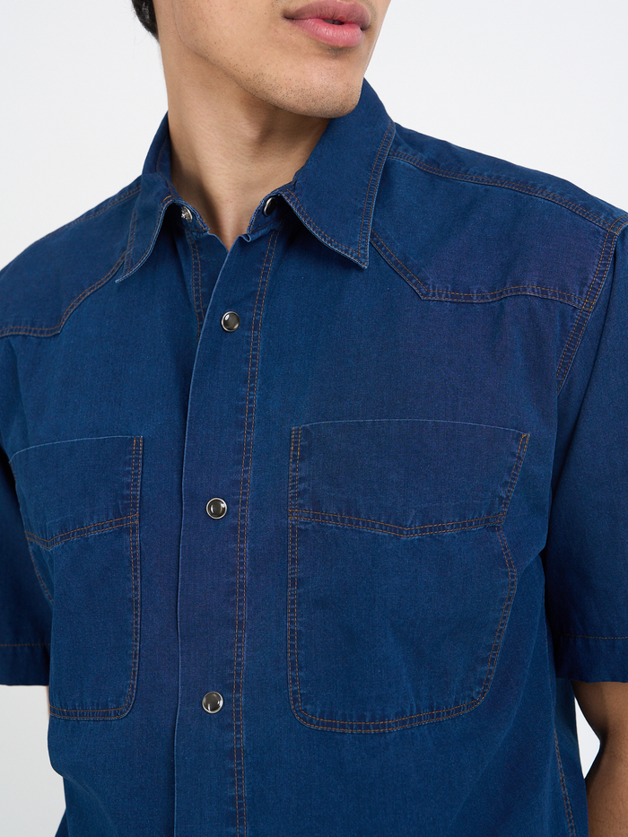 Quito Short Sleeve Shirt Wylie Indigo Rinse