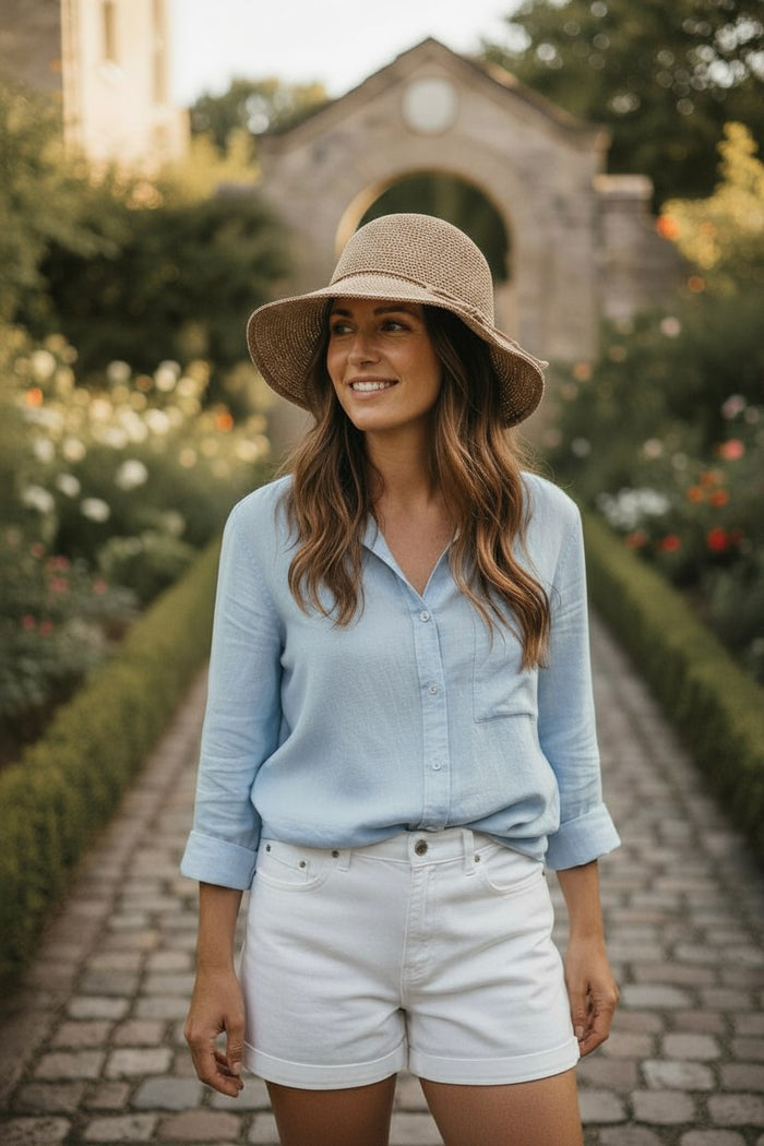Raffia Crocheted Sun Hat