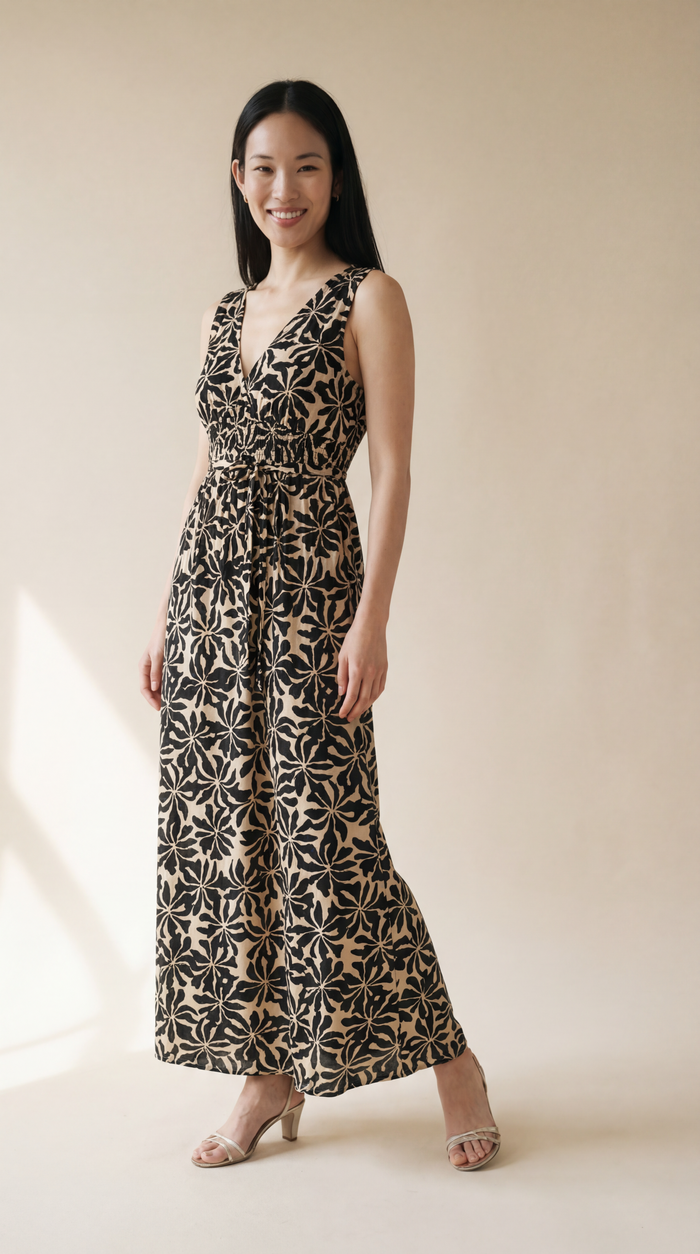 Rayna Maxi Dress - Aloha Black