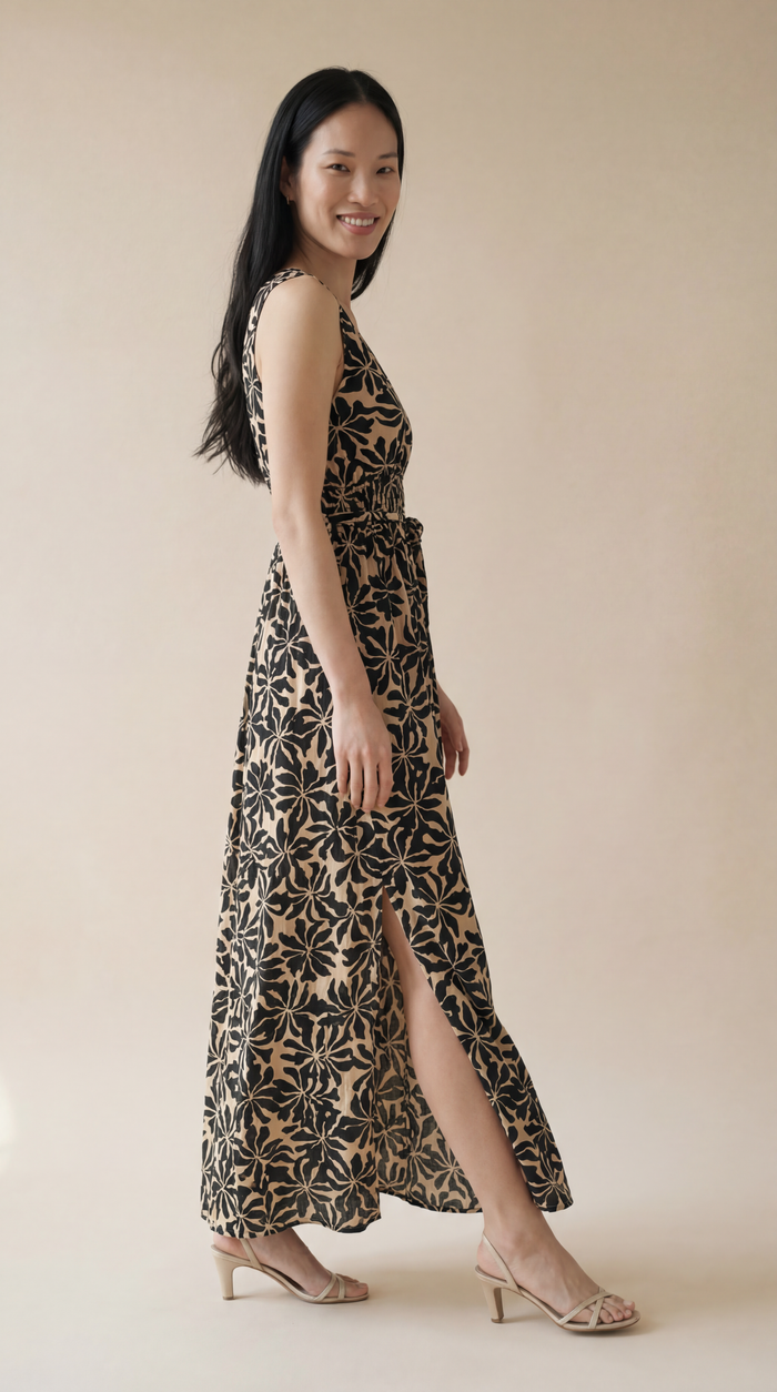 Rayna Maxi Dress - Aloha Black