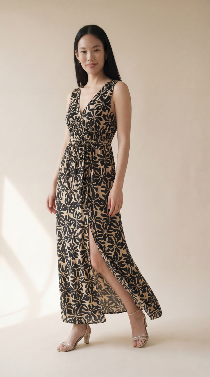 Rayna Maxi Dress - Aloha Black