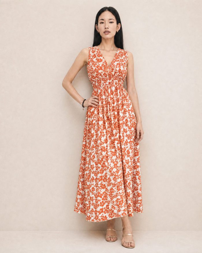 Rayna Maxi Dress - Kai Coral