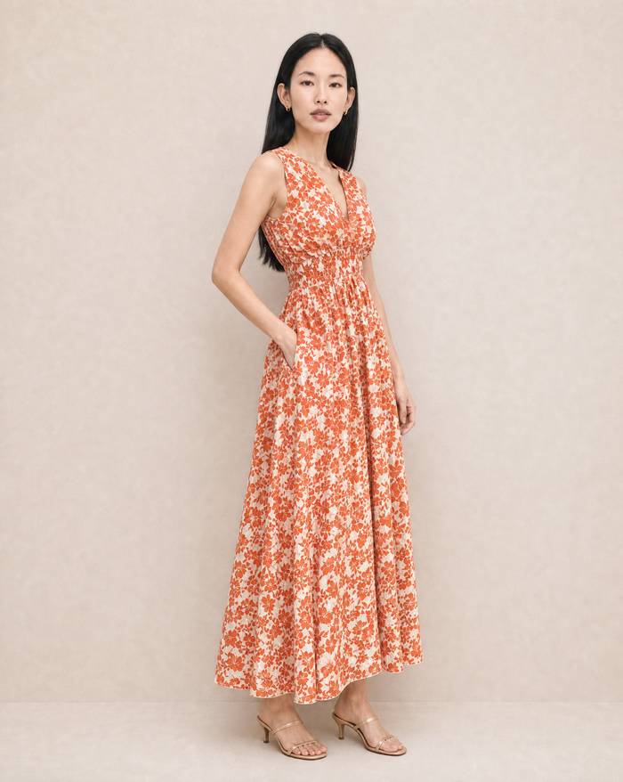 Rayna Maxi Dress - Kai Coral