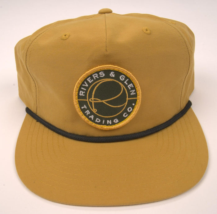 R&G Rope Hat Biscuit/Black Green Patch 256 Rivers & Glen Trading Co. Hats Biscuit/Black/GreenPatch/256 Headwear Rivers and Glen Trading Co