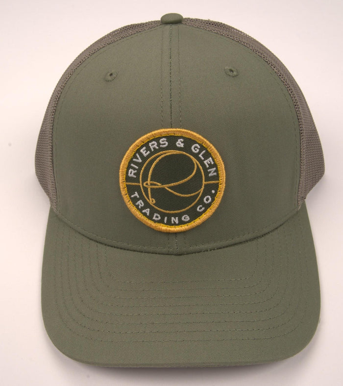 R&G Trucker Hat Loden/Green Patch 112 Rivers & Glen Trading Co. Hats Loden/GreenPatch/112R Headwear Rivers and Glen Trading Co