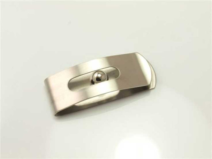 Rhodium Plated & Black Check Money Clip