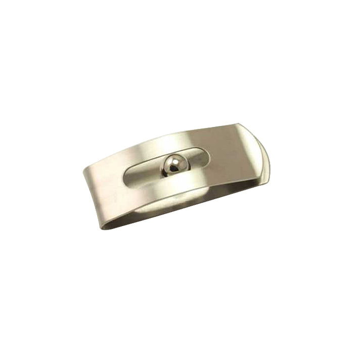 Rhodium Plated & Black Check Money Clip