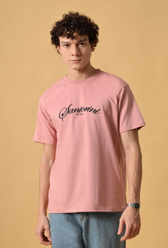 Rosewood Dust Cotton Regular Fit Graphic T-Shirt for Men | 210 GSM Casual Wear