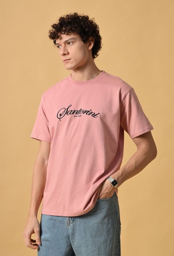 Rosewood Dust Cotton Regular Fit Graphic T-Shirt for Men | 210 GSM Casual Wear