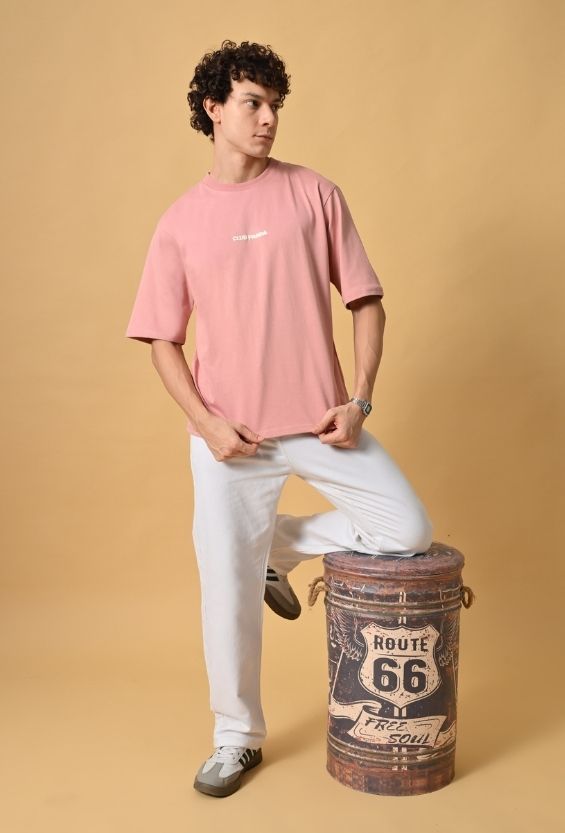 Rosewood Dust Cotton Relaxed Fit Graphic T-Shirt for Men | 210 GSM Casual Streetwear