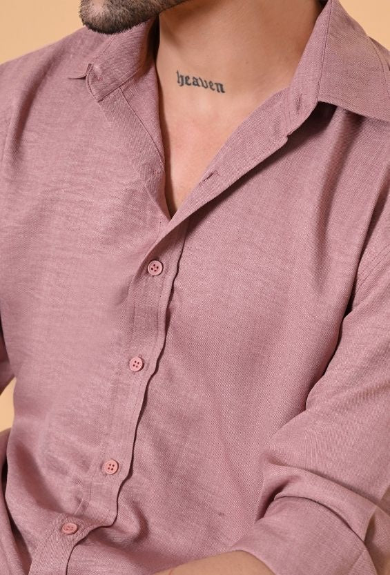 mauve shirt men full sleeve