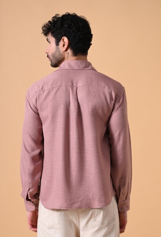 pink beige shirt men relaxed fit