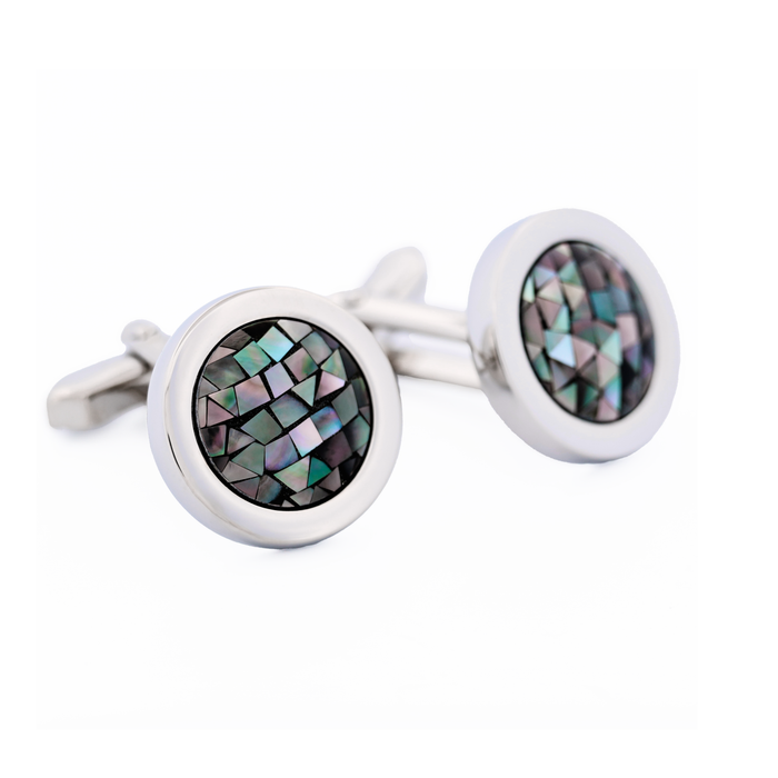 Round Mosaic Cufflinks