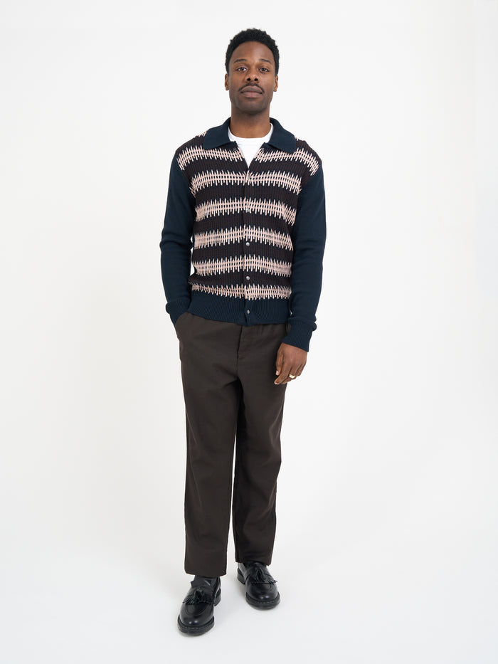 Roxwell Knitted Jacket Freeman Navy