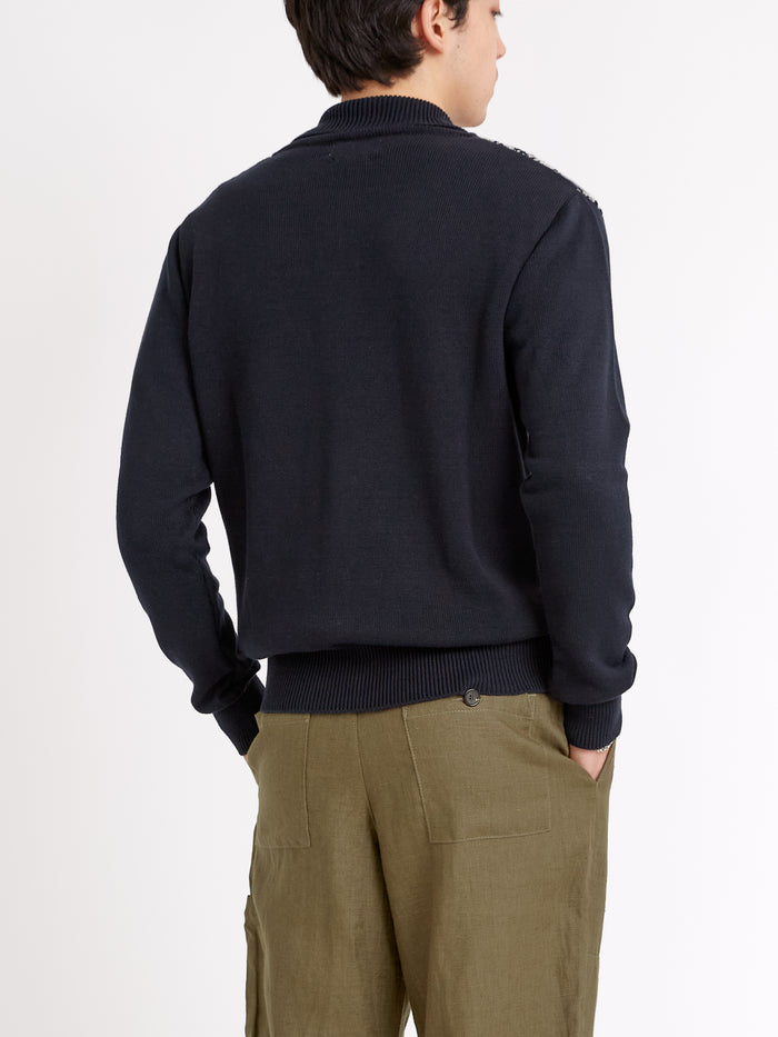 Roxwell Knitted Jacket Riverton Navy