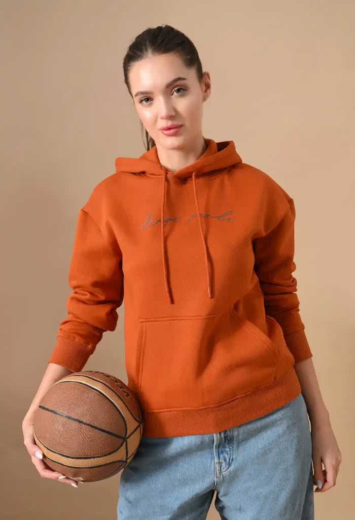Rust Orange Men's Pullover Hoodies for Men