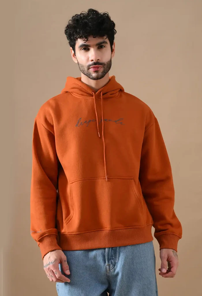 Rust Orange Men's Pullover Hoodies for Men