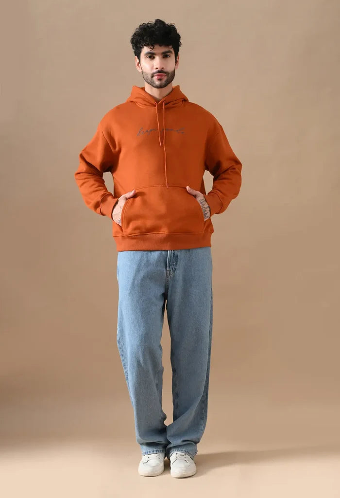 Rust Orange Men's Pullover Hoodies for Men